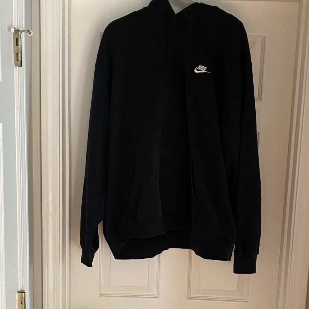 Nike Men's Black Hoodie with Logo